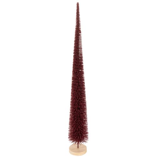 Decorative Christmas tree, slim tree figure on a wooden base, 60cm