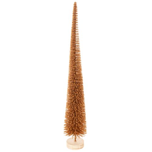 Artificial Christmas tree decoration, slim, with wooden base, 40cm, 3 pieces