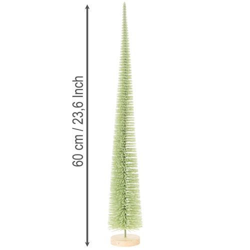 Artificial Christmas tree, decorative tree on a wooden base, 60cm | Floristik24.ie