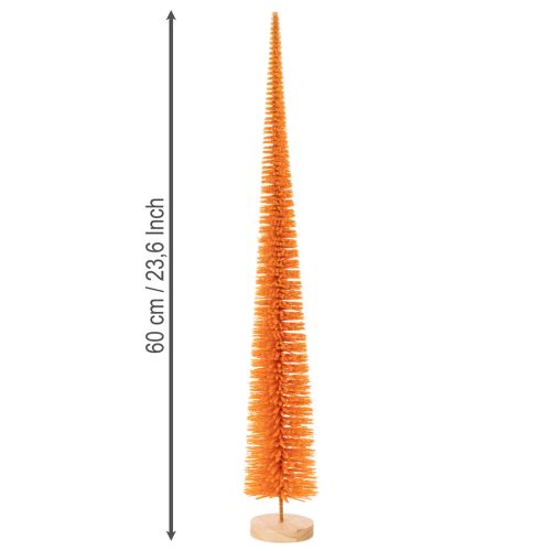 Artificial Christmas tree decoration on a wooden base, 60cm | Floristik24.ie