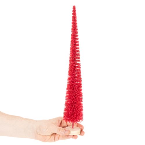 Decorative narrow Christmas tree, artificial Christmas tree on wooden base, 40cm, 3 pieces | Floristik24.ie