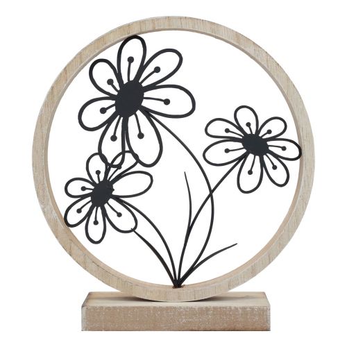 Product Metal flowers table decoration wood metal spring decoration H19cm
