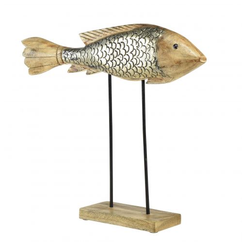 Floristik24 Wooden fish with metal decor fish decoration 35x7x29,5cm