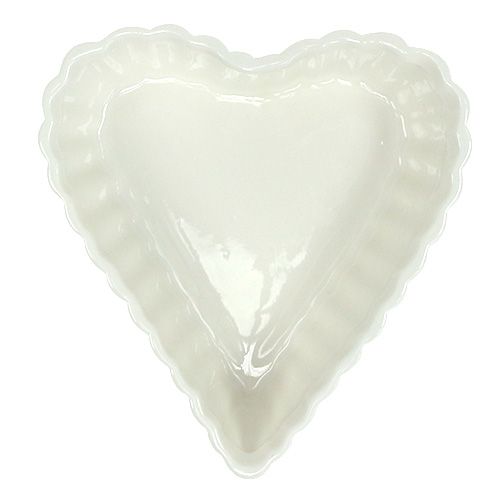 Floristik24 Baking pan heart white 16cm 2pcs