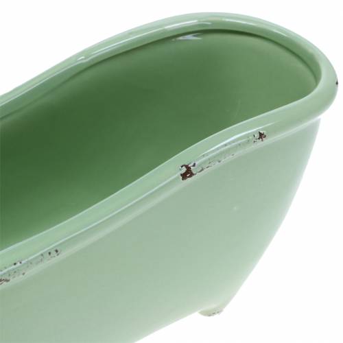 Product Decorative bathtub ceramic grey, green sorted 22cm x 10cm H10cm set of 3