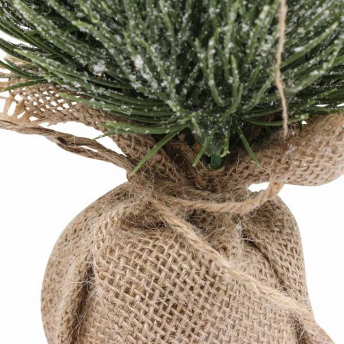 Floristik24 Mini Christmas tree artificially snowed in a sack H33cm