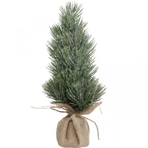 Floristik24 Mini Christmas tree artificially snowed in a sack H33cm