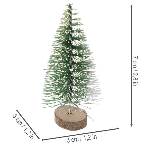 Artificial mini Christmas trees as table decorations for Christmas, snow-covered, 6cm, 12 pieces | Floristik24.ie