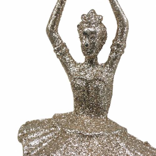 Floristik24 Christmas tree decorations ballerina champagne glitter 18cm 6pcs