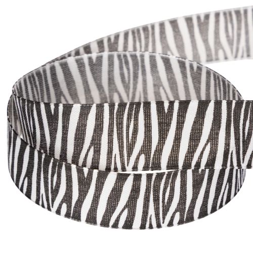 Gift ribbon with zebra print, 25mm wide, 20m long | Floristik24.ie