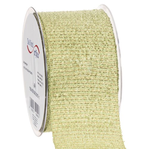 Decorative ribbon with glitter, wide ribbon for gift wrapping, 55mm wide, 15m long