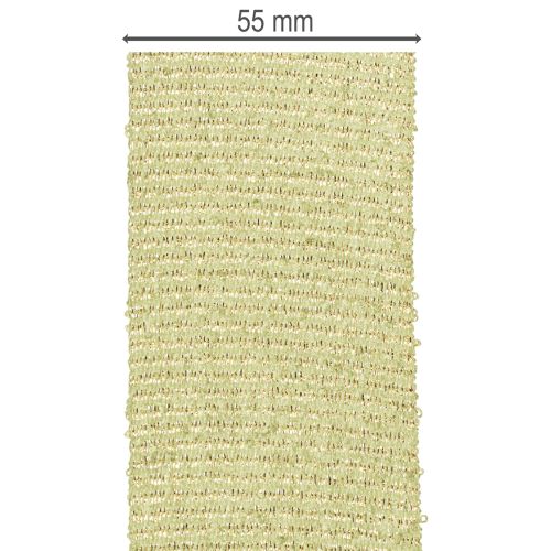 Decorative ribbon with glitter, wide ribbon for gift wrapping, 55mm wide, 15m long | Floristik24.ie