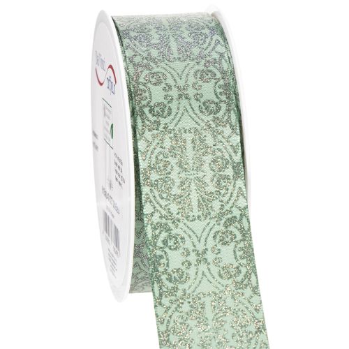 Gift ribbon with classic pattern for bows and decoration, 40mm x 15m