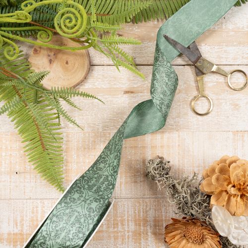 Gift ribbon with classic pattern for bows and decoration, 40mm x 15m | Floristik24.ie