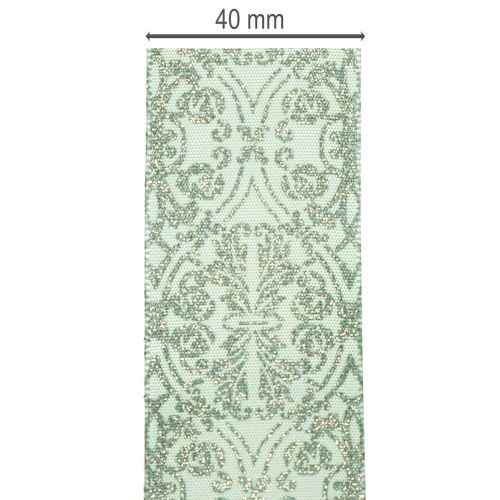 Gift ribbon with classic pattern for bows and decoration, 40mm x 15m | Floristik24.ie