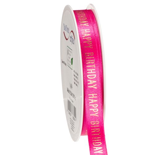 Floristik24 Happy Birthday gift ribbon with festive lettering for decorating birthday gifts, 18m