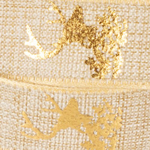 Decorative ribbon, deer design, Christmas ribbon, 15mm x 15m | Floristik24.ie