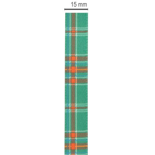 Checkered gift ribbon for Christmas gifts, 15mm x 20m | Floristik24.ie