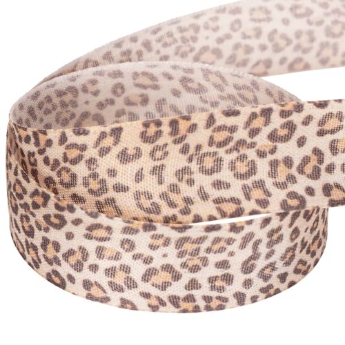 Gift ribbon with animal print leopard, 25mm wide, 18m long | Floristik24.ie
