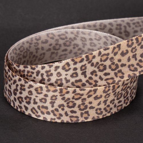 Gift ribbon with animal print leopard, 25mm wide, 18m long | Floristik24.ie