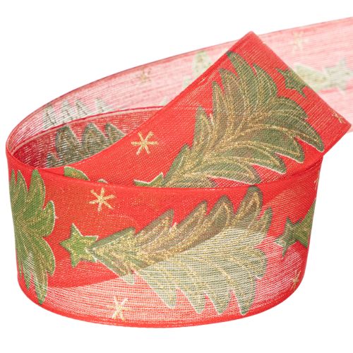 Gift ribbon Christmas tree with stars 40mm 15m | Floristik24.ie