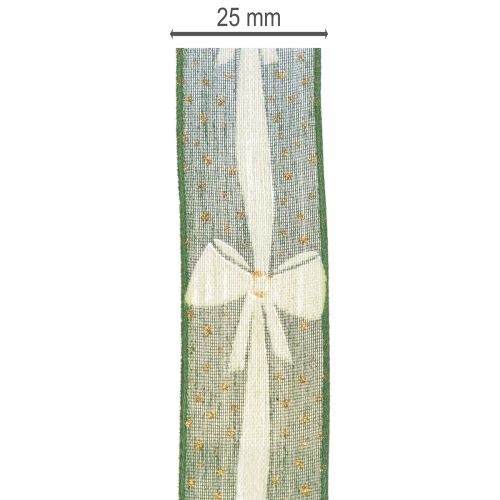 Gift ribbon with bows for creative ideas, 25mm x 18m | Floristik24.ie