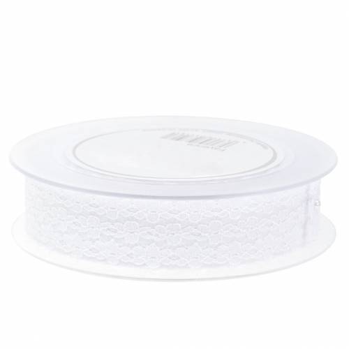 Product Lace ribbon white 20mm 20m