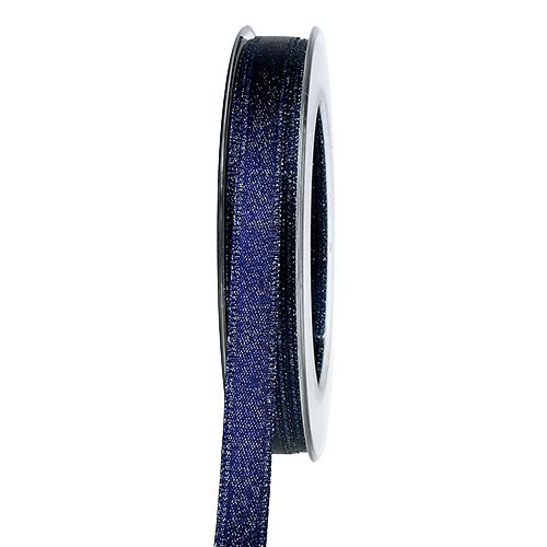 Floristik24 Satin ribbon with mica blue 10mm 20m