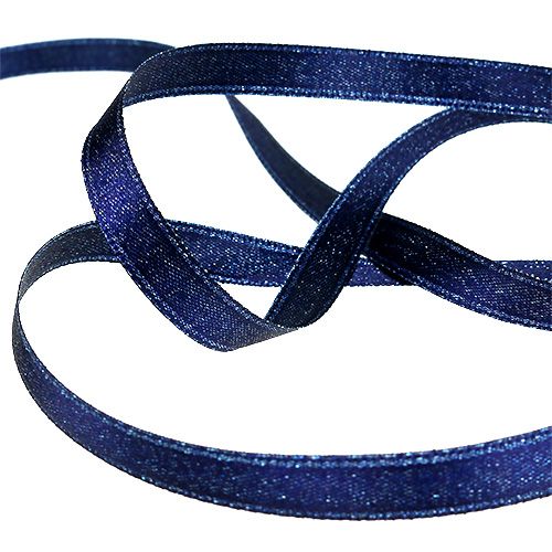 Product Satin ribbon with mica blue 10mm 20m