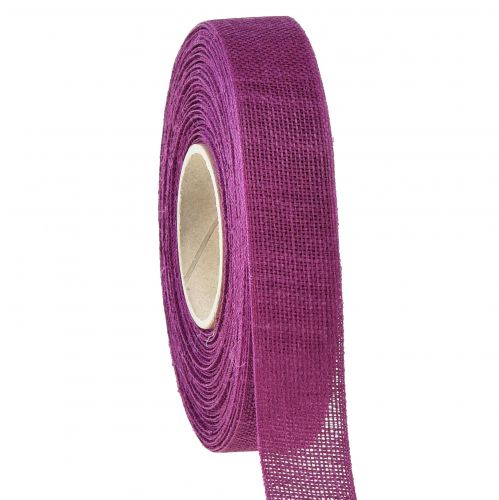 Product Decorative ribbon natural berry linen ribbon 25mm 20m