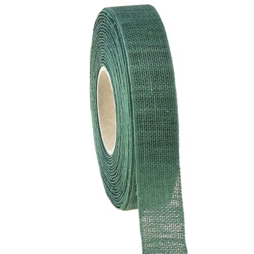 Decorative ribbon natural green 25mm 20m