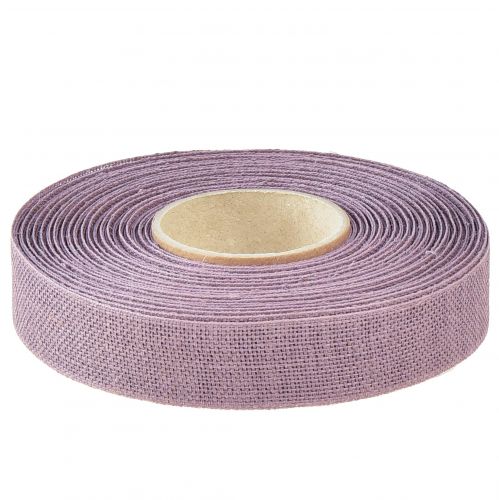 Product Decorative ribbon natural purple linen ribbon 25mm 20m