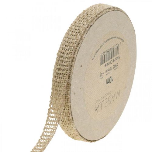 Product Decorative ribbon jute natural 12mm rustic decorative jute ribbon 10m