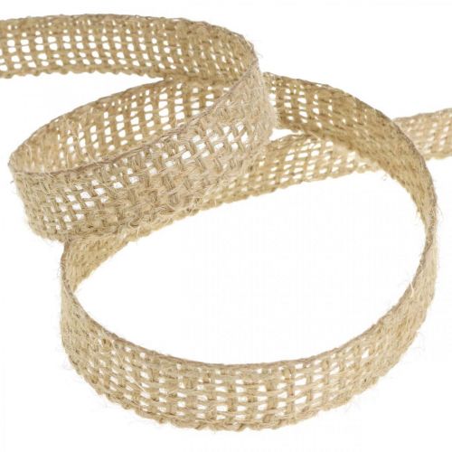 Product Decorative ribbon jute natural 12mm rustic decorative jute ribbon 10m