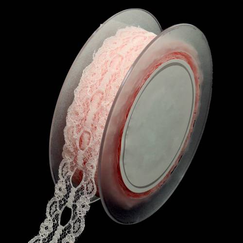 Floristik24 Lace ribbon pink 30mm deco ribbon lace wedding decoration 20m