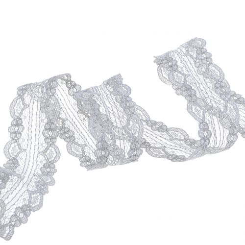 Lace ribbon with wavy edge 25mm 20m
