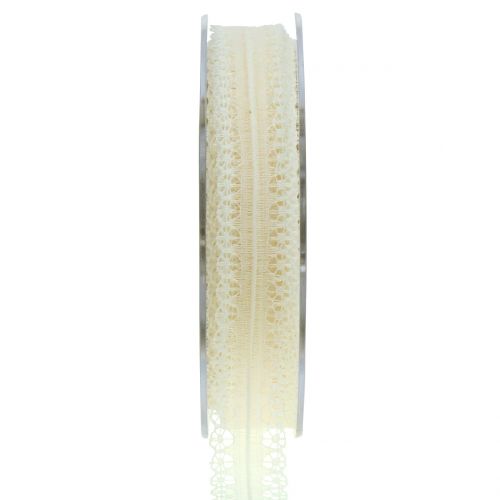 Floristik24 Lace ribbon vintage cream 20mm 20m