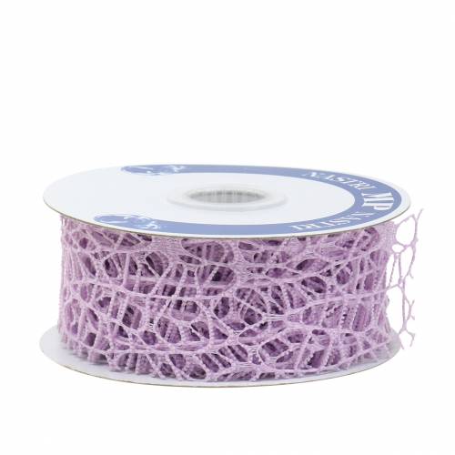 Product Deco ribbon mesh ribbon lavender 40mm 10m