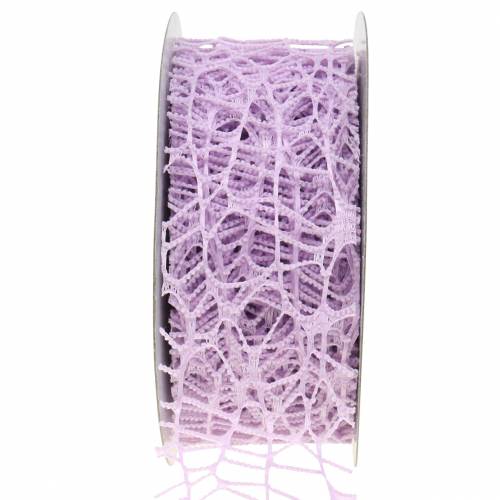 Deco ribbon mesh ribbon lavender 40mm 10m