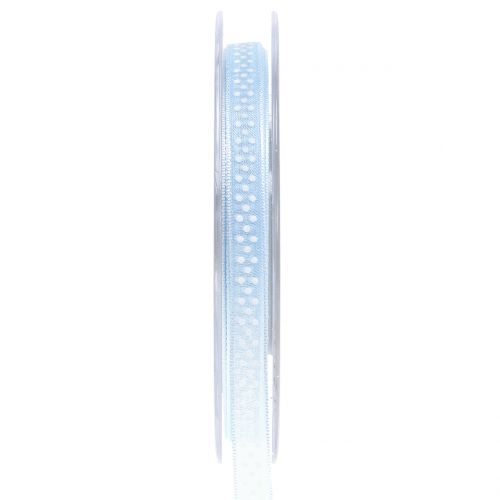 Floristik24 Decorative ribbon with dots blue 7mm L20m