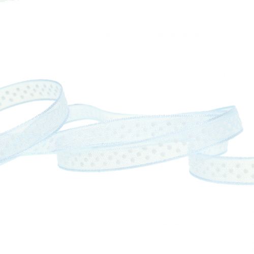 Product Decorative ribbon with dots blue 7mm L20m