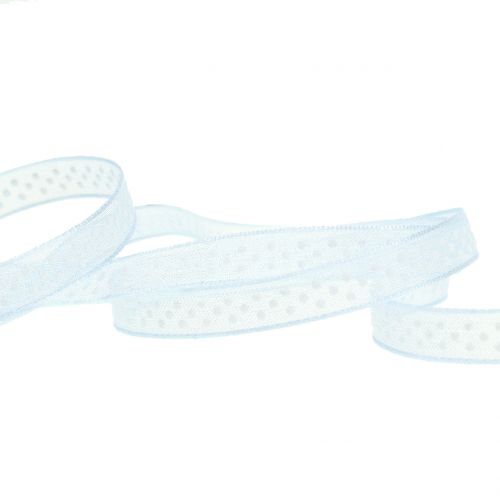 Floristik24 Decorative ribbon with dots blue 7mm L20m
