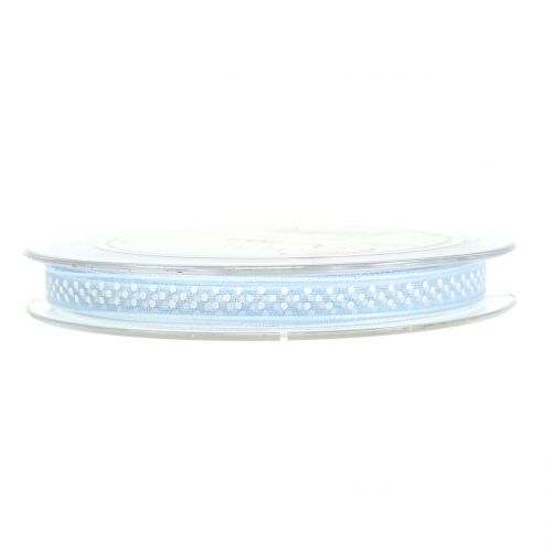 Floristik24 Decorative ribbon with dots blue 7mm L20m