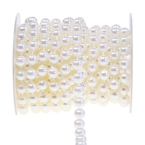 Pearl cord white 10mm 6m