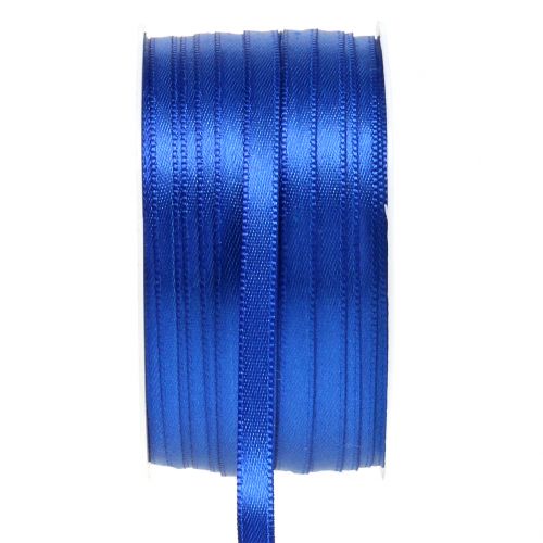 Decorative ribbon satin ribbon blue double satin ribbon 6mm 50m