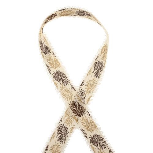 Product Decorative ribbon rainforest cotton ribbon brown 30mm 15m
