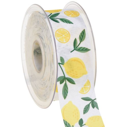 Floristik24 Gift ribbon decorative ribbon lemons decoration summer W40mm L20m