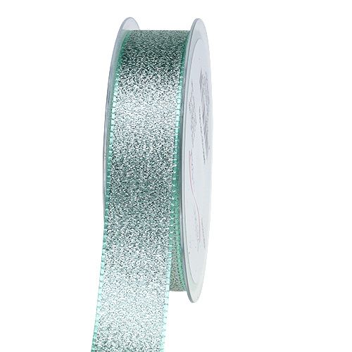Floristik24 Ribbon for decorating mint green 25mm 20m