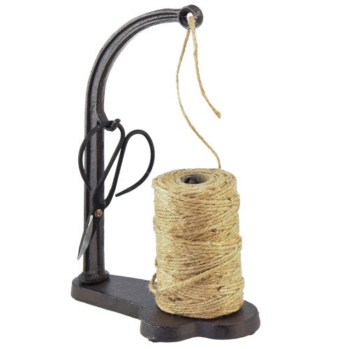 Floristik24 Unwinder yarn holder cast iron scissors jute roll H25cm