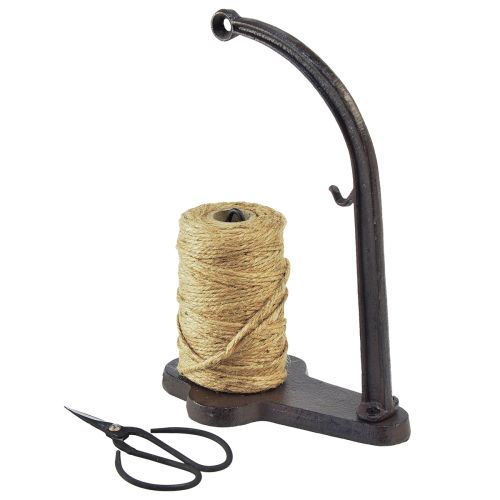 Floristik24 Unwinder yarn holder cast iron scissors jute roll H25cm